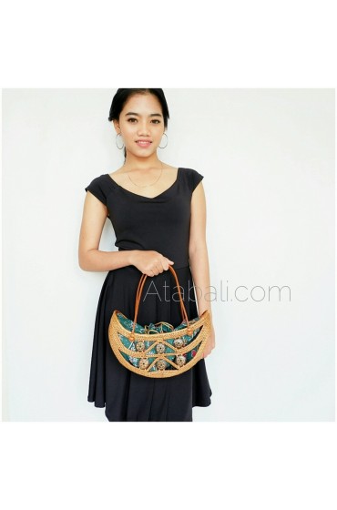 Ata rattan ethnic design with coconut wood